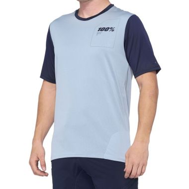 Koszulka męska 100% RIDECAMP Jersey krótki rękaw light slate navy roz. S (NEW 2021)