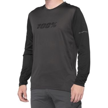 Koszulka męska 100% RIDECAMP Long Sleeve Jersey długi rękaw black charcoal roz. L (NEW 2021)