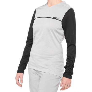 Koszulka damska 100% RIDECAMP Womens Longsleeve Jersey długi rękaw grey black roz. S (NEW 2021)