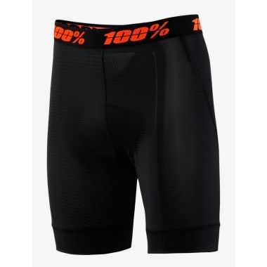 Bokserki juniorskie z wkładką 100% CRUX LINER black roz.24 (EUR 38) (NEW 2021)