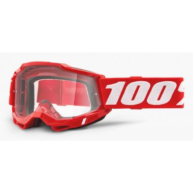 Gogle 100% ACCURI 2 RED (Szyba Przezroczysta Anti-Fog, LT 88%-92%) (NEW)