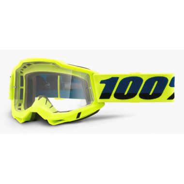 Gogle 100% ACCURI 2 YELLOW (Szyba Przezroczysta Anti-Fog, LT 88%-92%) (NEW)