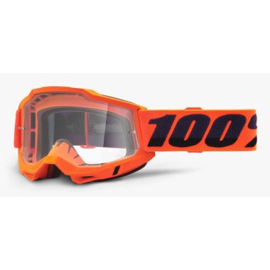 Gogle 100% ACCURI 2 ORANGE (Szyba Przezroczysta Anti-Fog, LT 88%-92%) (NEW)