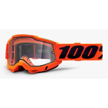 Gogle 100% ACCURI 2 ENDURO MTB ORANGE (Szyba Przezroczysta Podwójna Wentylowana, LT 80%-83%) (NEW)