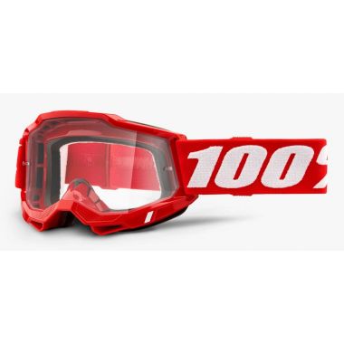 Gogle 100% ACCURI 2 OTG RED - Na okulary (Szyba Przezroczysta, LT 88%-92%) (NEW)